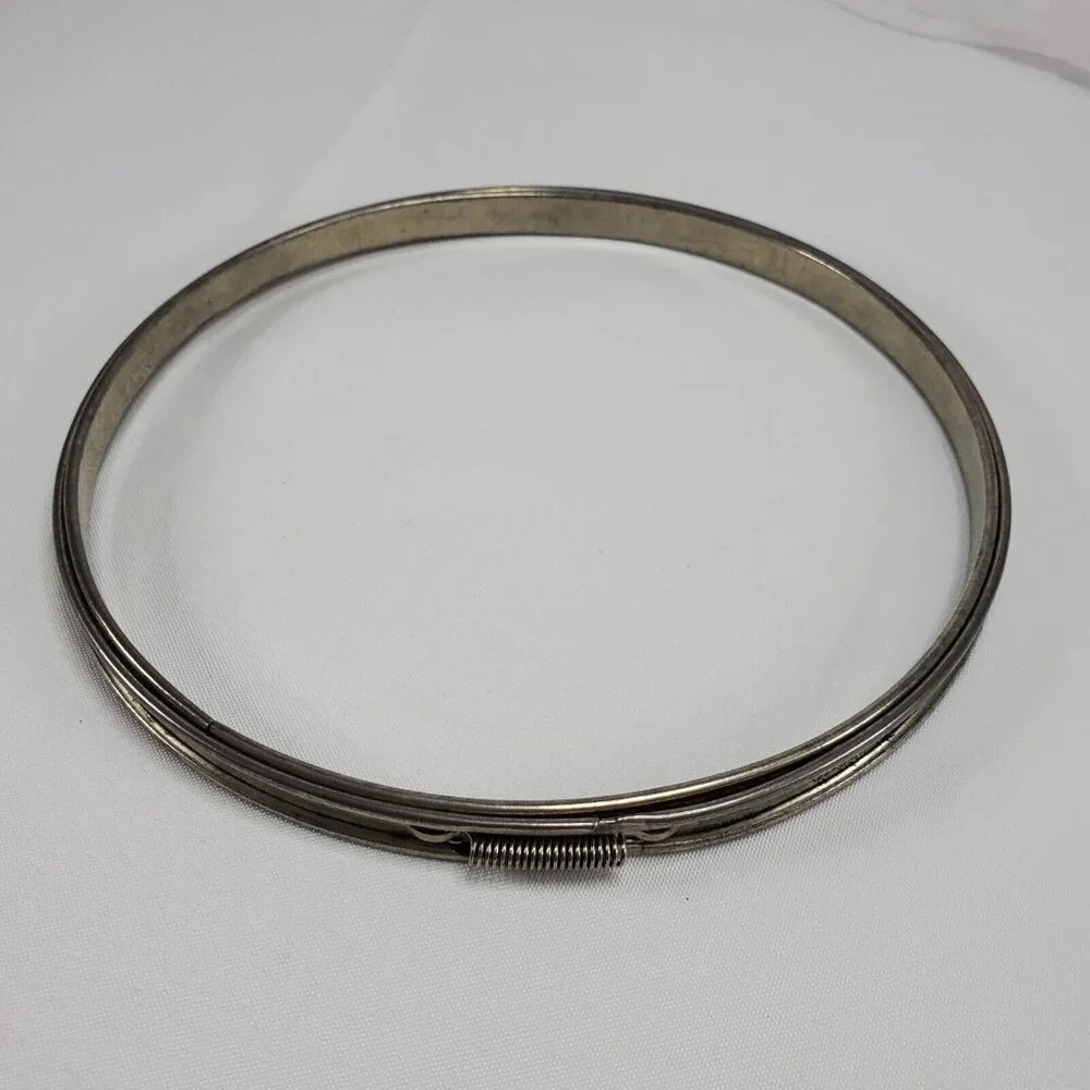 Vintage Gibbs 7" Metal Embroidery Hoop Spring Tension Cork Lined Marked
